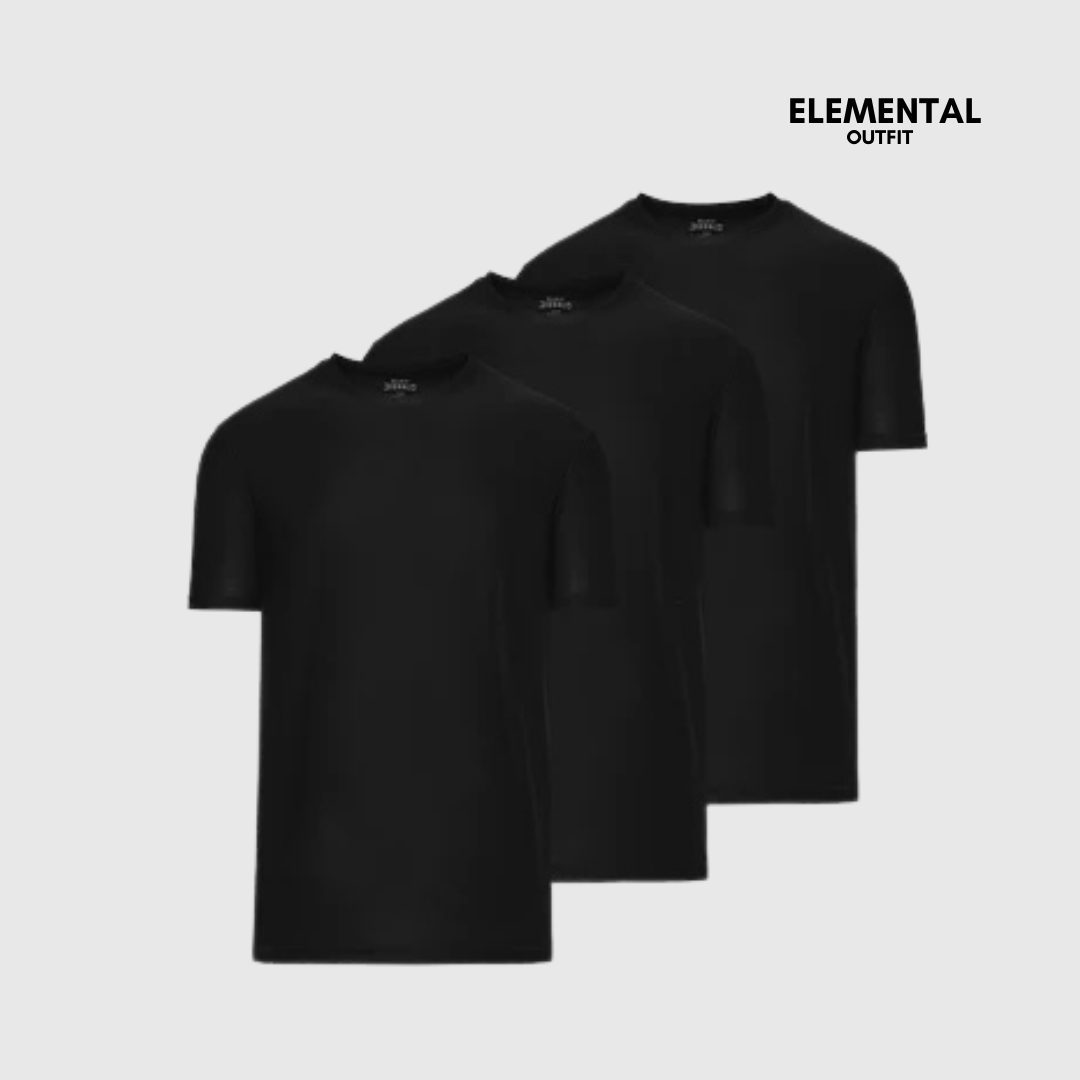 Pack 4 Remeras Elementales, fit perfecto, algodon 100% Organico