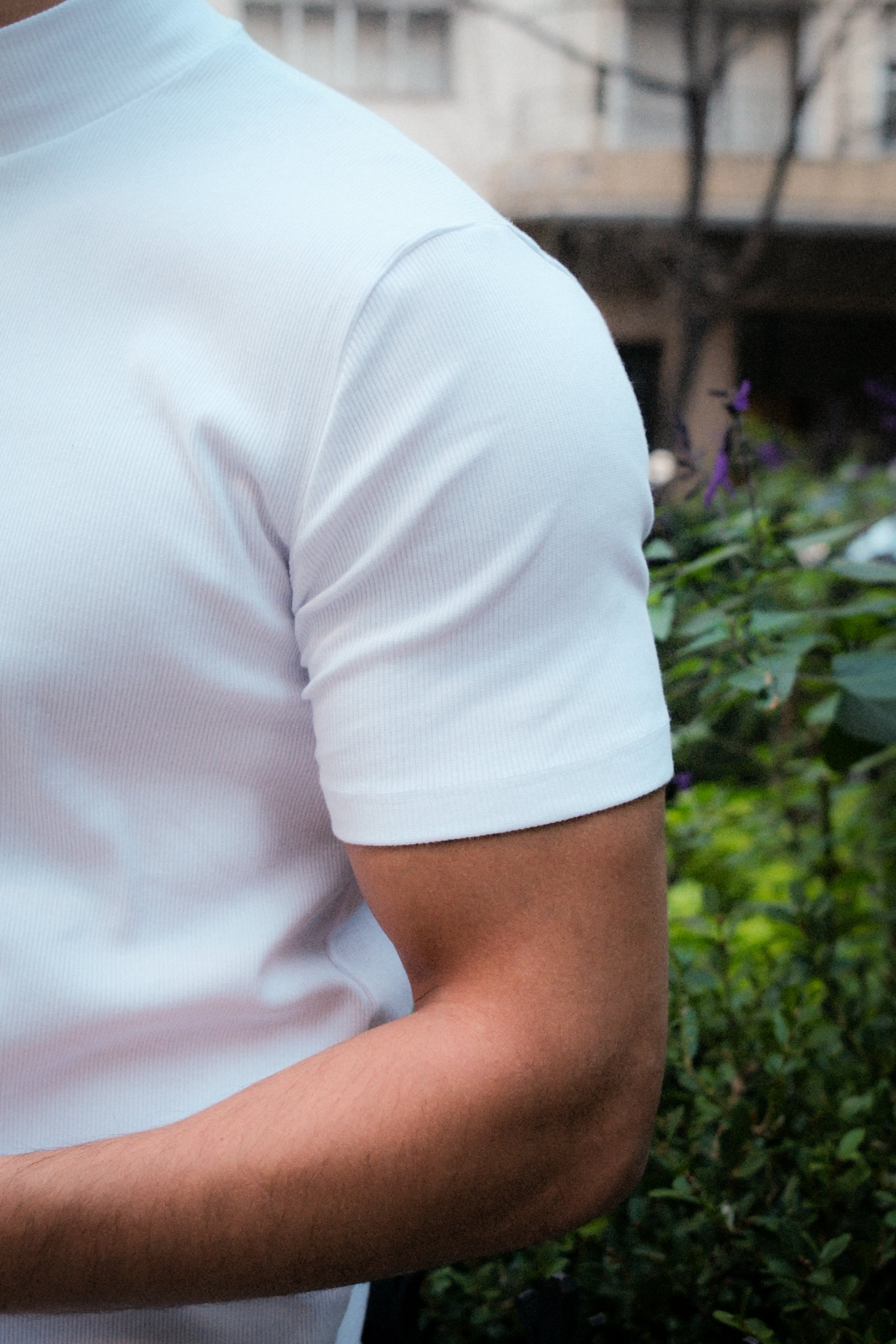 Polera Old Money – Cuello Alto, Manga Corta