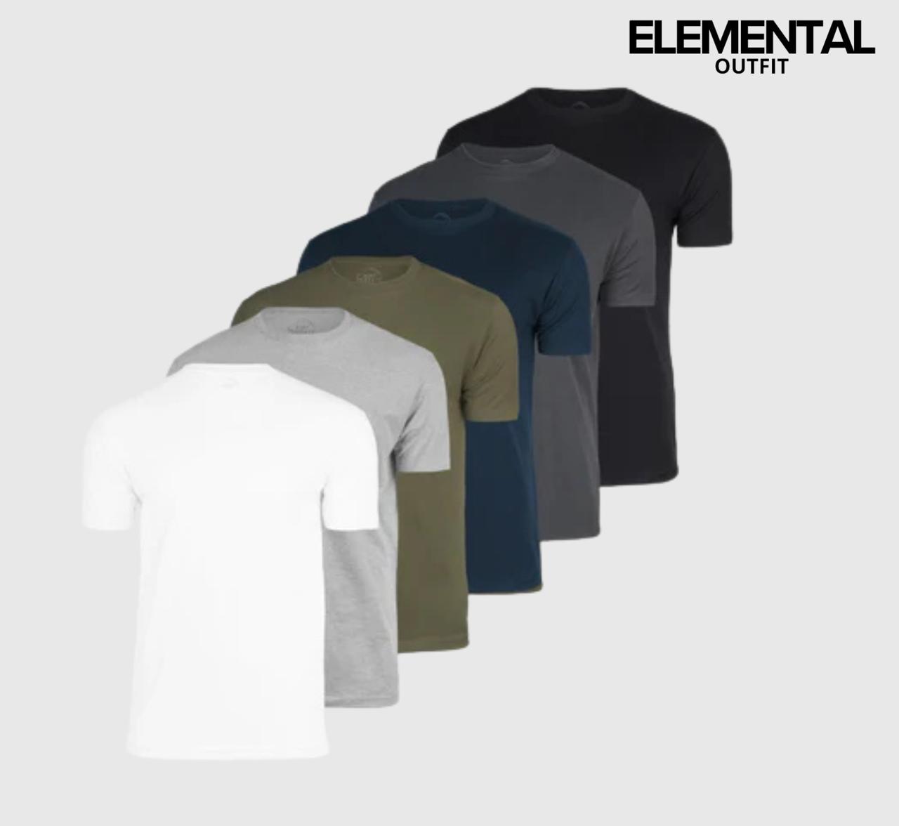 6-Pack Remeras Elementales, fit perfecto, algodon 100% Organico