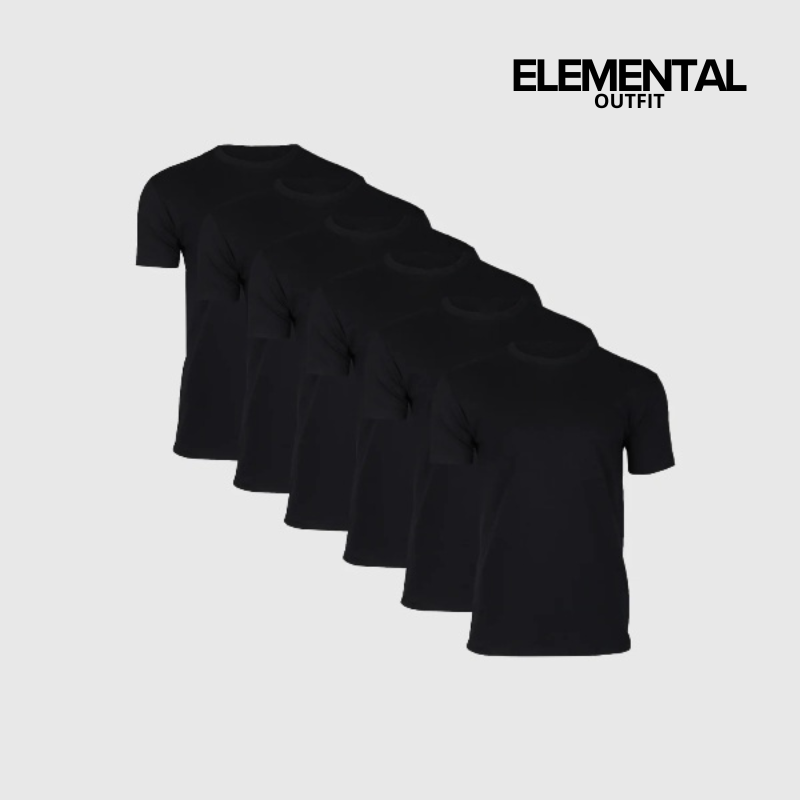 6-Pack Remeras Elementales, fit perfecto, algodon 100% Organico