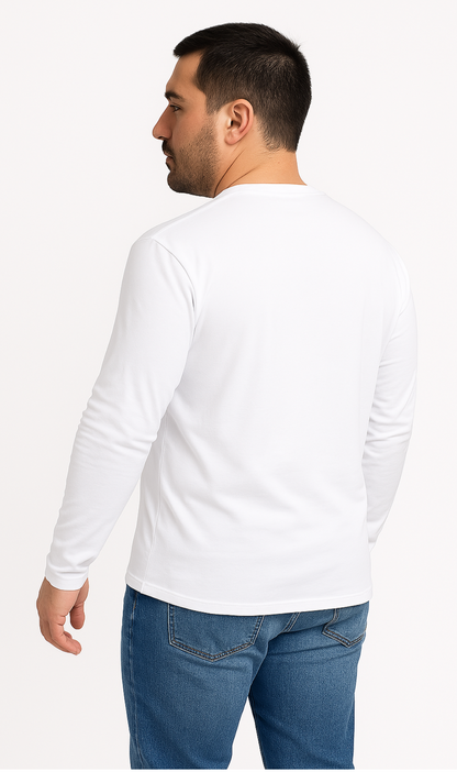 Remera Blanca Manga Larga